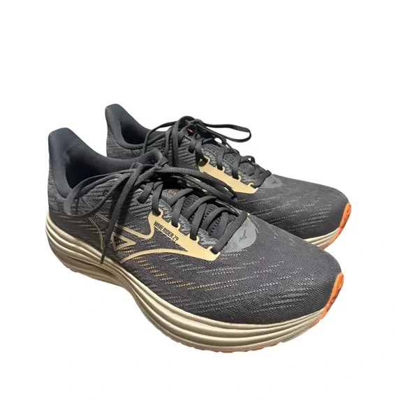 Mizuno Wave Rider 29 Men's Athletic Road Running Shoe Grey Orange Size 12.5 - Picture 2 of 8